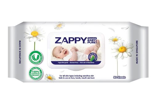 Picture of Zappy Baby Pure Wipes Unscented 80s