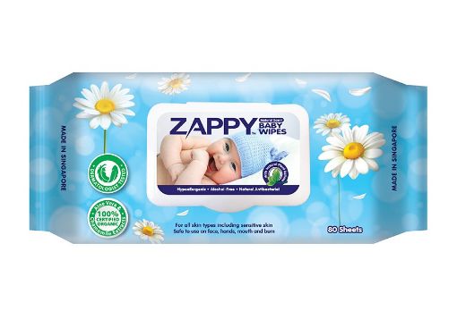 Picture of Zappy Baby Wipes Scented 80s