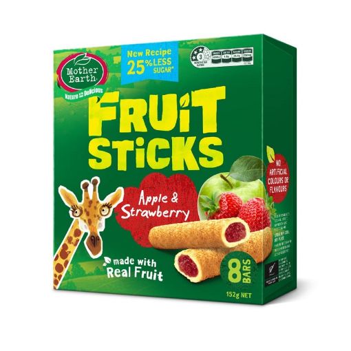 Picture of Mother Earth Fruit Stick Apple & Strawberry 8s