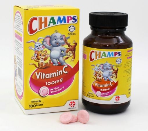 Picture of Champs C 100mg Strawberry 100s