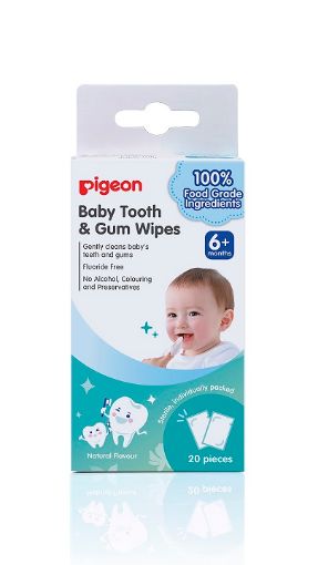 Picture of Pigeon Baby Tooth & Gum Wipes Natural 20s