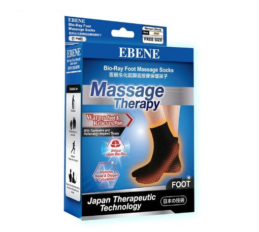 Picture of Ebene Bio-Ray Foot Massage Socks With Tourmaline Women's Black