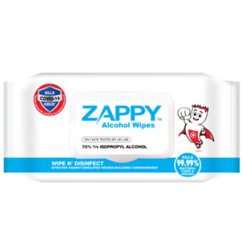 Picture of Zappy IPA Alcohol Wipes 50s