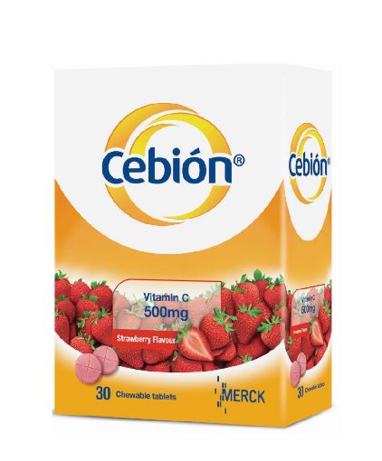 Picture of Cebion Chewable C Strawberry 500mg 30s