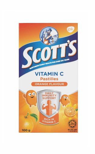 Picture of Scott's Vitamin C Orange Pastilles 100g