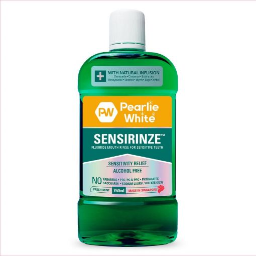 Picture of Pearlie White Sensirinze Fluoride Alcohol Free Mouthrinse 750ml