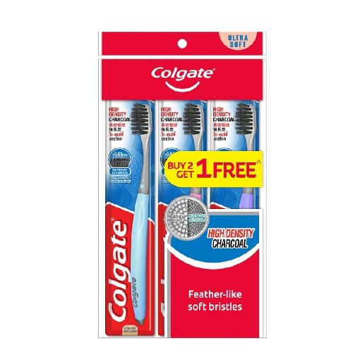 Picture of Colgate High Density Charcoal Toothbrush 3s