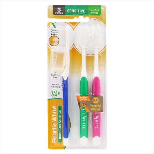 Picture of Pearlie W Brushcare Sensitive Toothbrush 3s