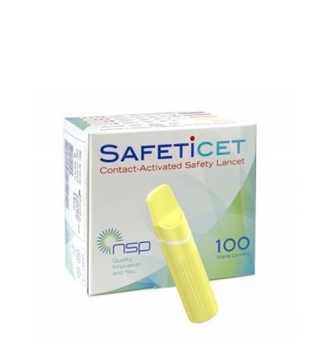 Picture of Safeticet Lancet Yellow 28G x 1.5mm 100s