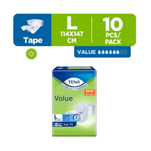 Picture of Tena Value Adult Diaper Large 10s