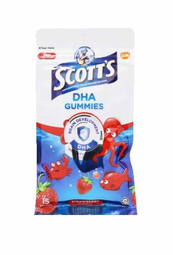 Picture of Scott's DHA Gummies Strawberry Zipper 15s
