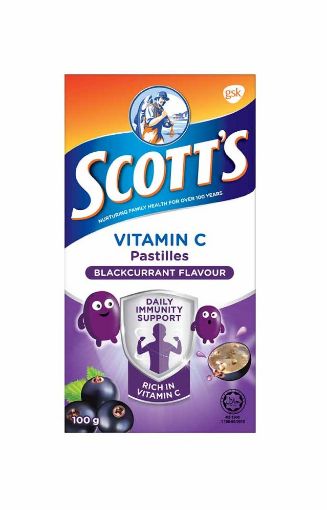 Picture of Scott's Vitamin C Blackcurrant Pastille 100g