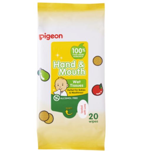Picture of Pigeon Hand & Mouth Wipes 2x20s