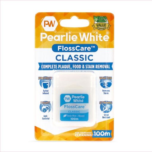 Picture of Pearlie W Flosscare Waxed Mint Floss 100m