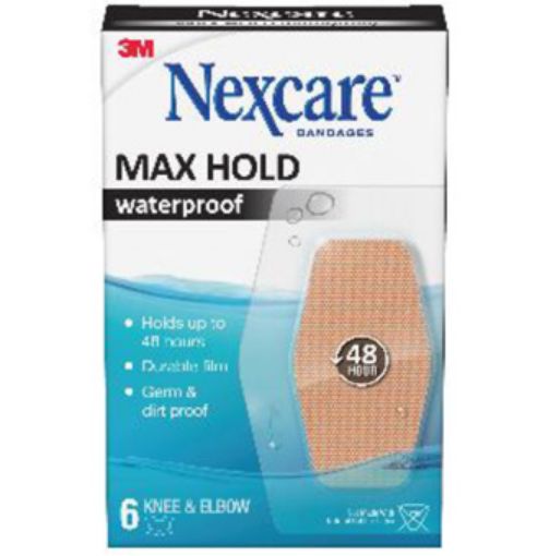 Picture of Nexcare Maxhold Waterproof Knee & Elbow 6s