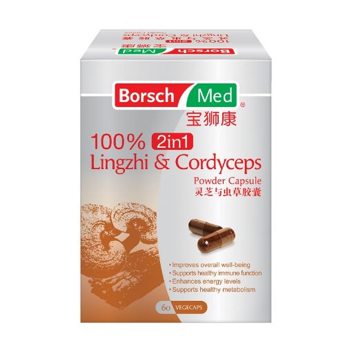 Picture of Borsch Med 2 In 1 Lingzhi & Cordyceps 60s