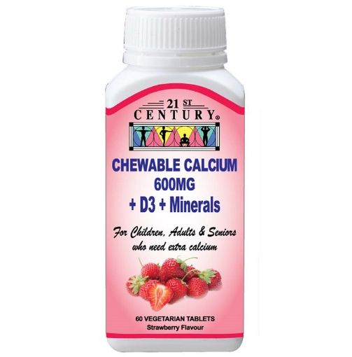 Picture of 21C Chewable Calcium 600mg + D3 + Minerals 60s