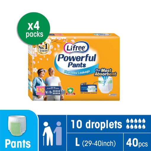 Picture of Lifree Powerful Slim Pants Anti-Bac Large 10s x 4