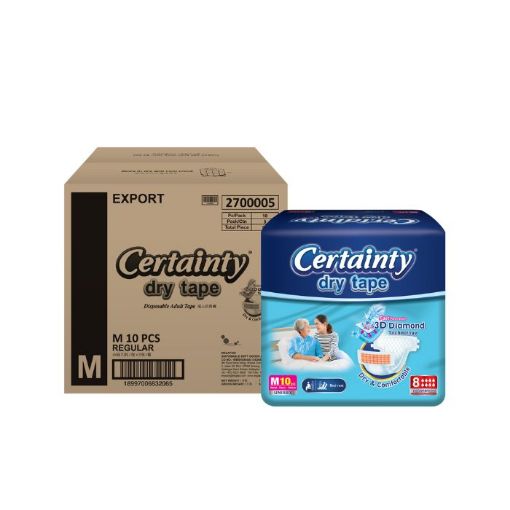 Picture of Certainty Adult Diaper Medium 10s x 8