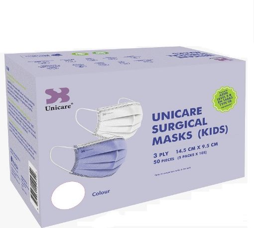 Picture of Unicare 3Ply Surgical Mask Kids 50s