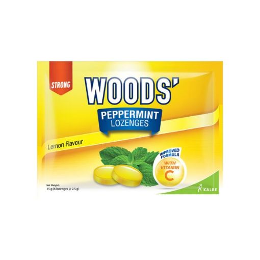 Picture of Woods Peppermint Lozenges Lemon With Vitamin C