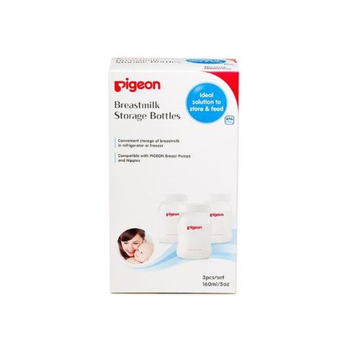 Picture of Pigeon Breastmilk Storage Bottle with Disk 3x160ml