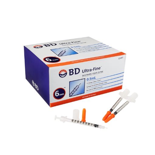 Picture of BD Insulin Syringe 1/2cc 31G 6mm 10s 324901