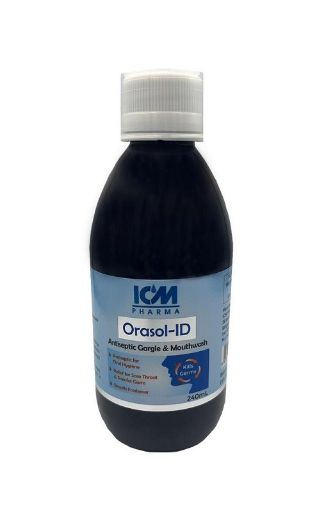 Picture of ICM Orasol ID PVI Antiseptic Gargle & Mouthwash 240ml