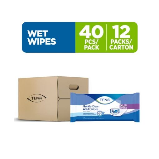 Picture of Tena Gentle Clean Adult Wipes 40s x 12