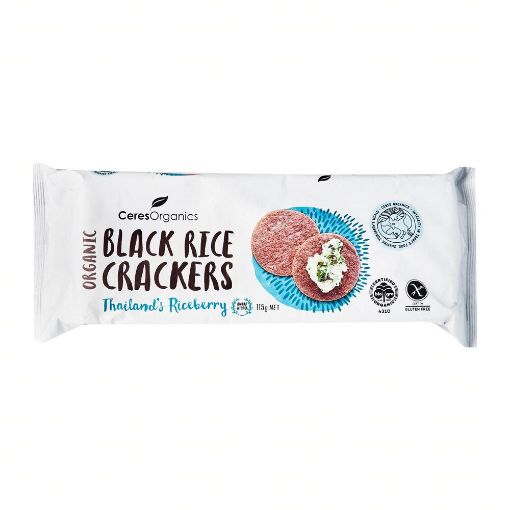 Picture of Ceres Organic Black Rice Crackers 115g