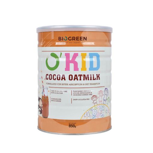 Picture of Biogreen O'Kid Cocoa Oatmilk Powder 850g