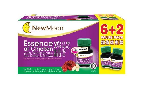 Picture of New Moon Essence Of Chicken W Wolfberries + Red Dates + Ginkgo 68ml 6+2