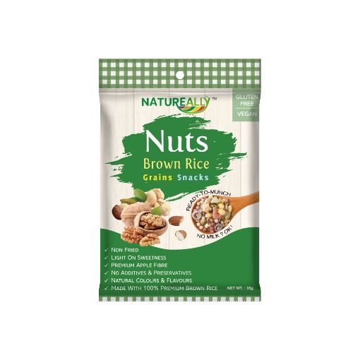 Picture of Natureally Nuts Brown Rice Grains Snacks 35g