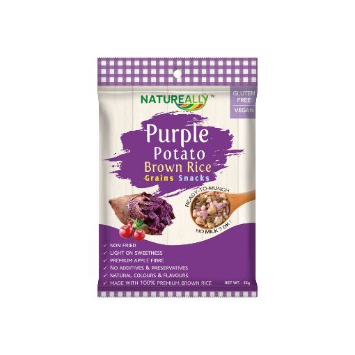 Picture of Natureally Purple Potato Brown Rice Grains Snacks 35g