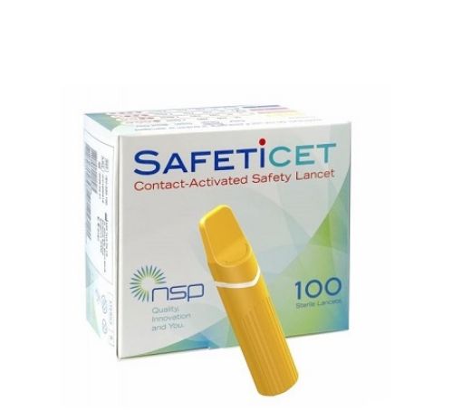 Picture of Safeticet Lancet Orange 23G x 1.8mm 100s