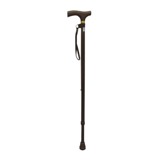 Slim Adjustable Walking Stick - Brown