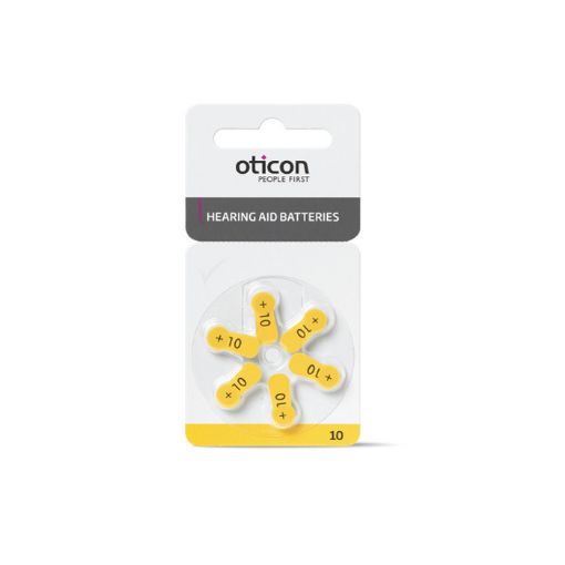 Picture of Oticon Zinc Air Battery Size 10 6s